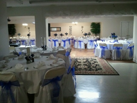 5 Tables with Decorations provided by Special Occasions for a Wedding Reception